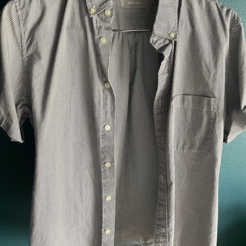 Everlane Gray Striped Men's Shirt